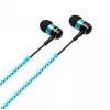 In-ear-koptelefoon met ritssluitingontwerp en microfoon