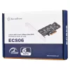 SILVERSTONE Serial ATA controller SST-ECS06 — PCIe-kaart met 6 SATA-poorten