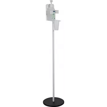 Desinfectiestandaard EUROLITE 80703006 wit – vrijstaande dispenserstandaard voor handdesinfectiemiddel
