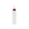 PowerWatch 3 m (4 stopcontacten) wit met aan/uit-schakelaar