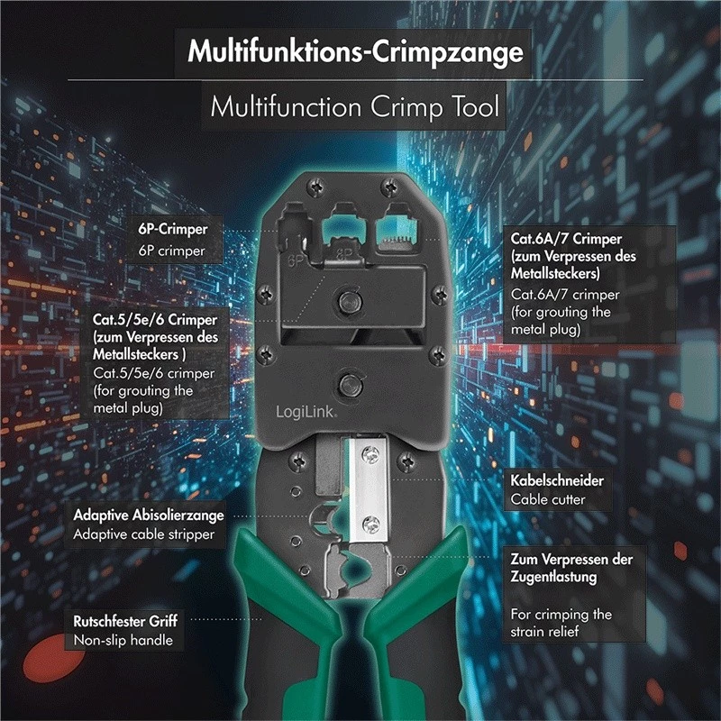 6-in-1 multifunctionele krimptang