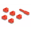 Poortblokker DeLOCK 20928 RJ-45 rood kunststof 11 stuks