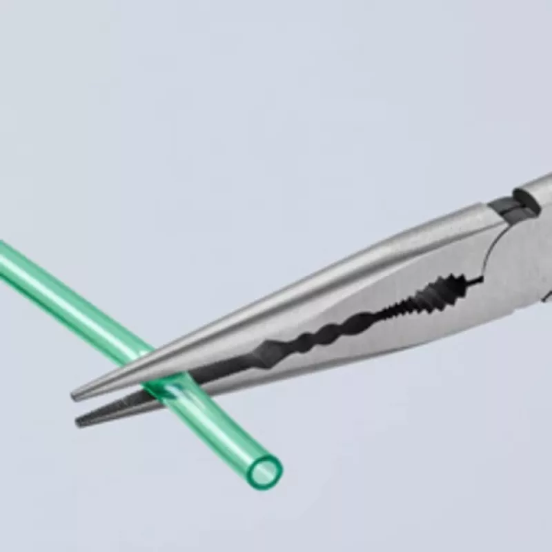 KNIPEX lange punttang met dwarsprofielen