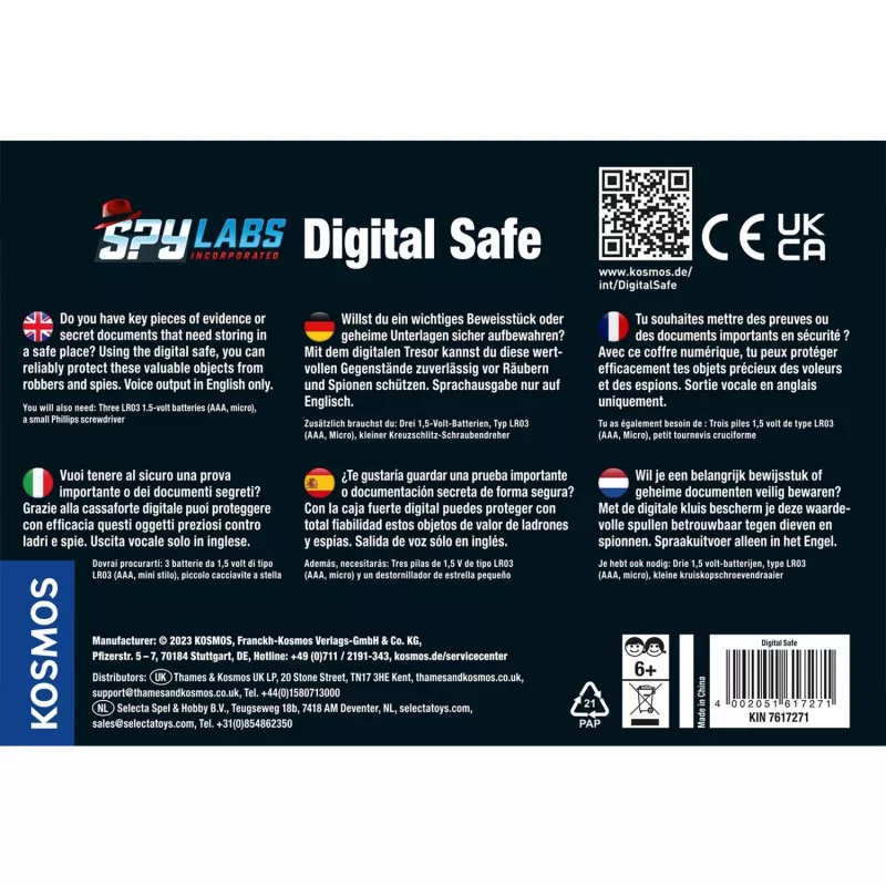 Spy Labs Incorporated Digitale kluis, detectivesets meertalige versie