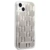 Karl Lagerfeld KLHCP14MLMNMS iPhone 14 Plus 6.7 hardcase zilver / zilver Liquid Glitter Monogram