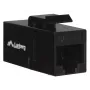 Keystone-module LANBERG KSU6-3000 — Cat6 U/UTP RJ-45 bus naar RJ-45 bus, plat ontwerp, zwart