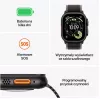 Smartwatch Apple Watch Ultra 3 GPS + Cellular 49mm Black Titanium Case met Black Titanium Milanese Loop Medium