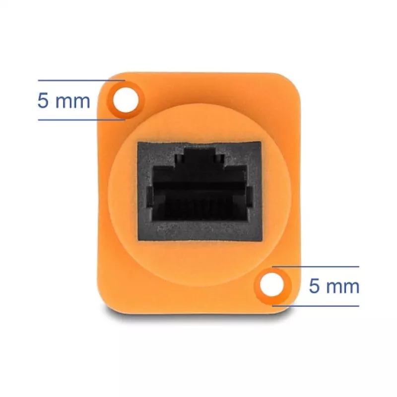 DeLOCK netwerkkabel 90804 0,3 m Cat5e U/UTP RJ-45 zwart oranje