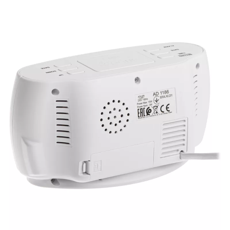 Adler AD 1186W wekker digitaal wekker zwart, wit