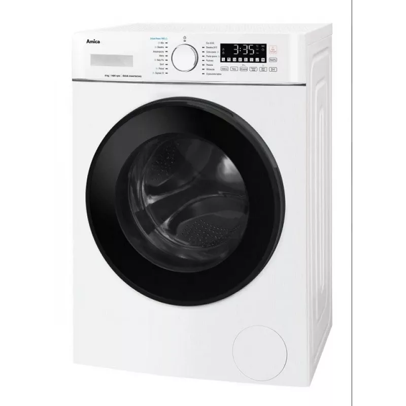 Wasmachine Amica capaciteit 8 kg, energieklasse A, 1400 t/min, 16 programma's, wit