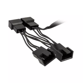Ventilator Y-kabel Kolink 1-naar-4 PWM 35 cm, 4-pins PWM naar 4×4-pins PWM + SATA