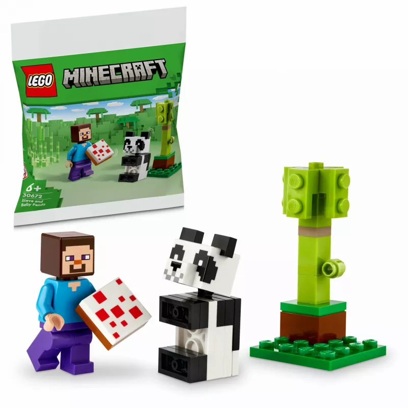 LEGO Minecraft Steve en Baby-Panda 30672 polybeutel