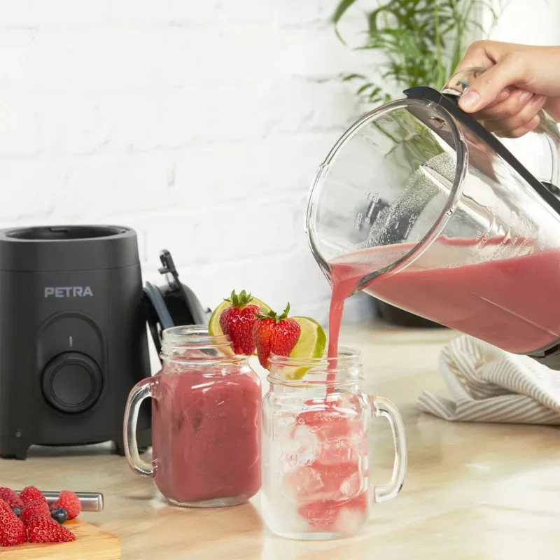 Glazen mixbeker Petra PT5531MBLKVDE zwart
