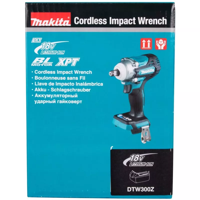 Makita DTW300Z Accu-slagmoersleutel/impactdriver 3200 tpm Zwart, Blauw