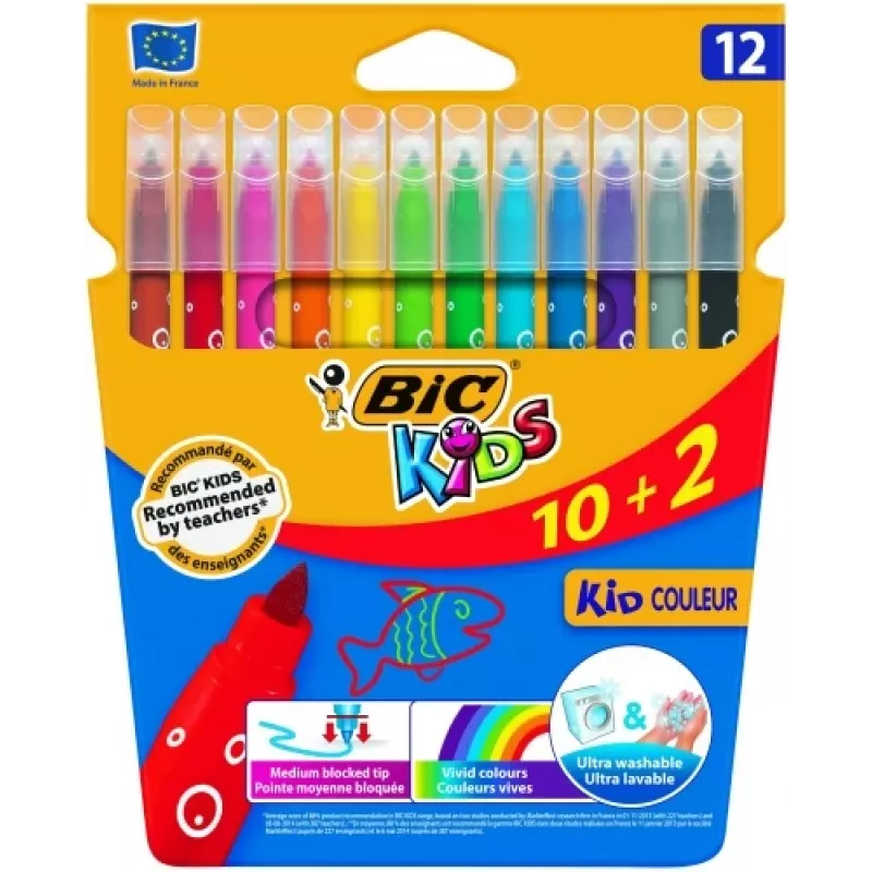 BIC viltstiften CF KID750 12 kleuren 9202937