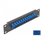 Glasvezel patchpaneel DeLOCK 10 inch 12 poorten SC simplex blauw 1U zwart