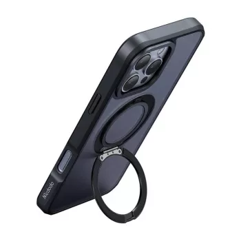 Beschermhoes met MagSafe Mcdodo PC-4933 voor iPhone 16 Pro Max met geïntegreerde standaard, zwart