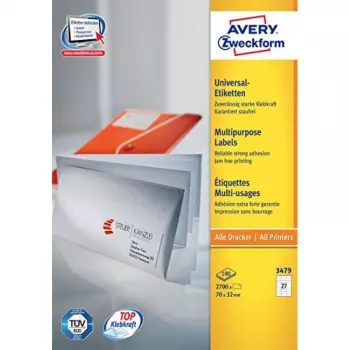 Avery-Zweckform 3479 etiketten wit papier 70x32mm permanente lijm