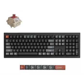 Mechanisch Full-size (100%) toetsenbord Keychron V6 Ultra 8K — QWERTY, Bluetooth, RGB-LED, zwart