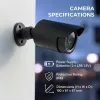 Dummy-buis camera CEE IR1800 B, gesimuleerde bewakingscamera met IR-LED's, zwart