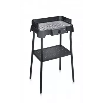SEVERIN PG 8594 tafel-elektrogrill — 2000 W, rechthoekig rooster, zwart