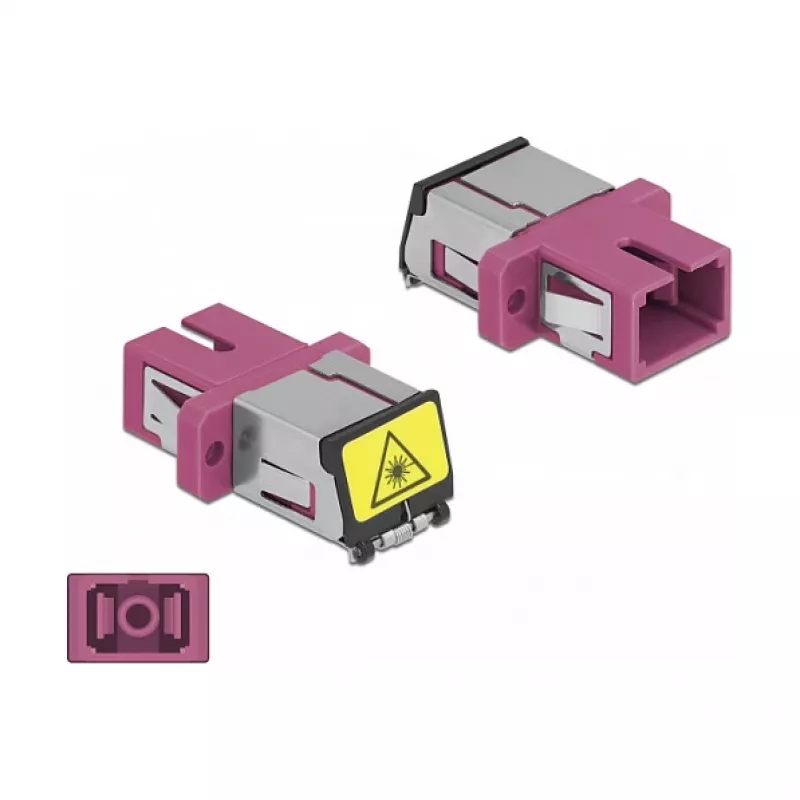 Glasvezelkoppeling DeLOCK 86891 SC simplex bus naar SC simplex bus multimode violet