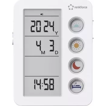 Renkforce RF-4883628 wekker wit medicijnherinnering (RF-4883628)