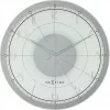 NeXtime klok 8125 Fancy Round, Ø43 cm, wand, wit/zilver