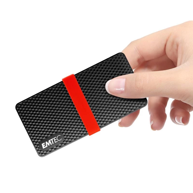 SSD Emtec 512GB USB Type-C 3.2 Gen 1 zwart rood X200