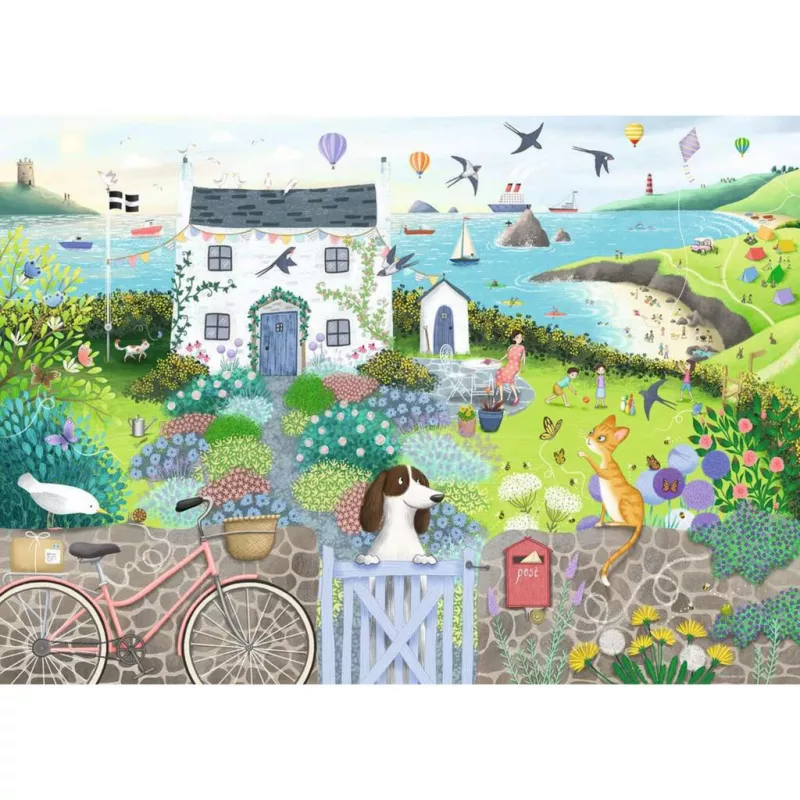 Puzzel Ravensburger Coastal Cottage 1000 stukjes, 700 mm breed, 2 mm dik