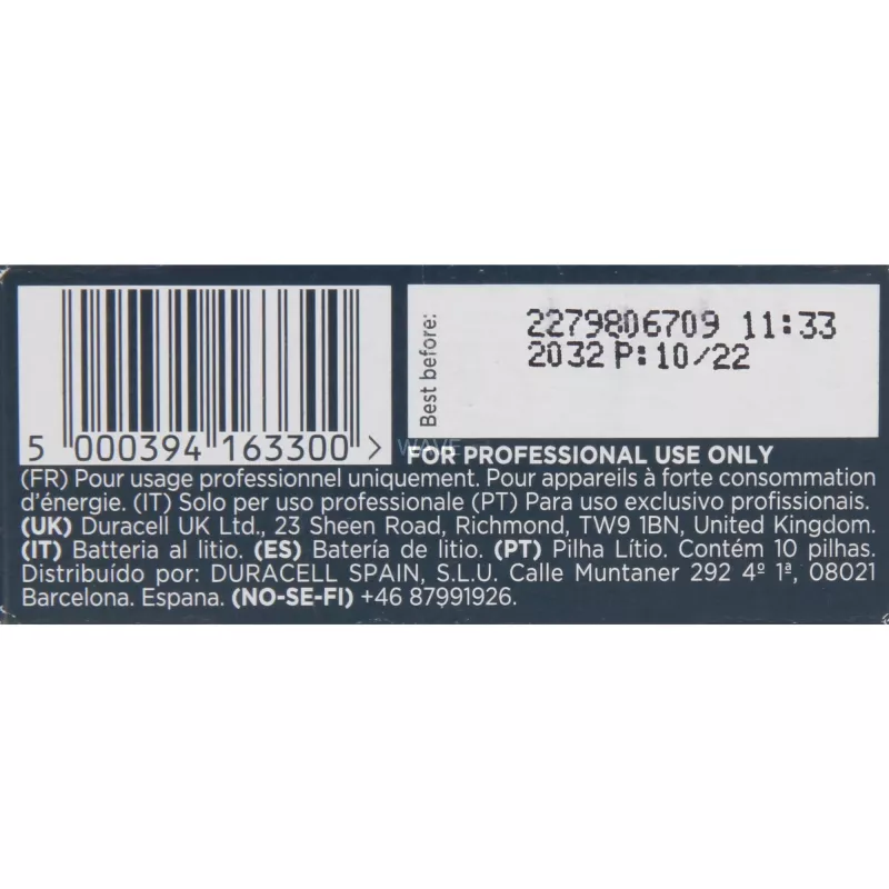 Lithiumbatterij Duracell CR2 3V (model 163300) voor camera's en elektronica