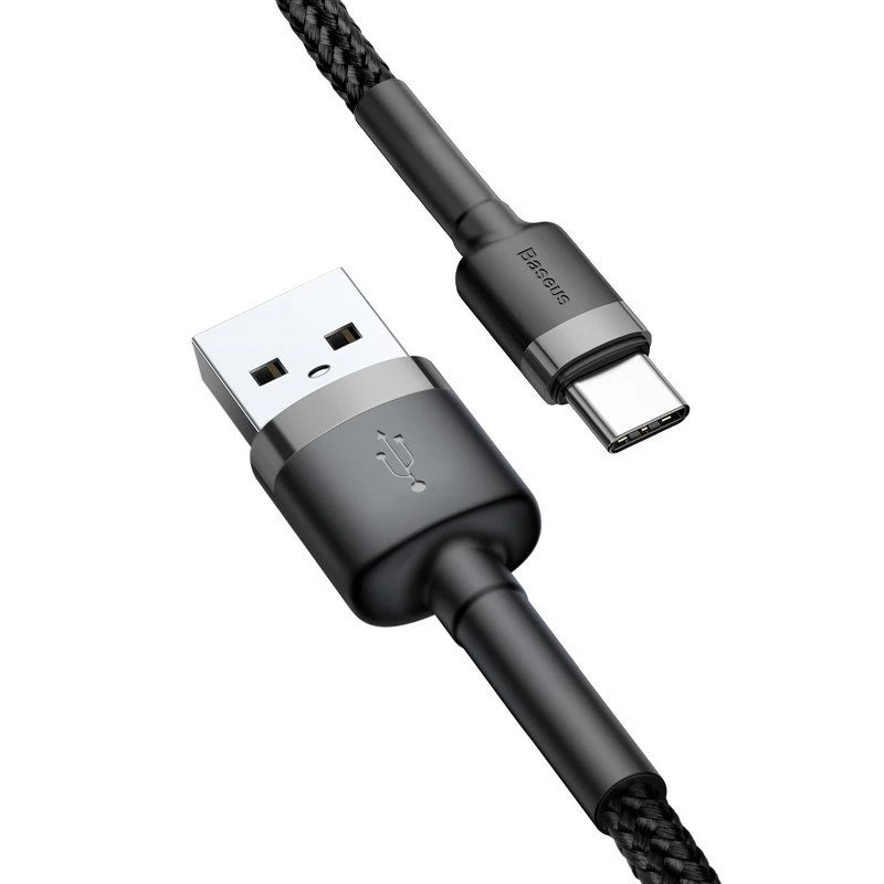Baseus Cafule USB naar USB-C 3A 1m (grijs-zwart)