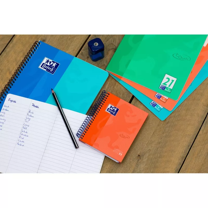 Oxford TOUCH Schrijfblok A4+ 80 vel Aqua