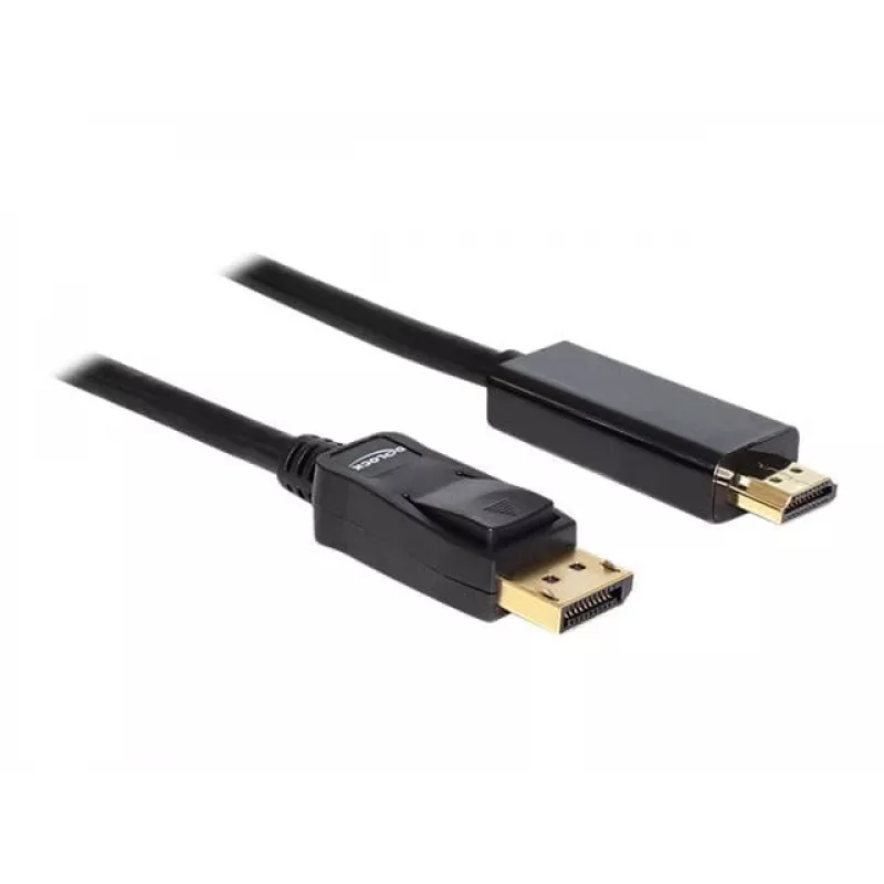 Delock kabel DisplayPort 1.1 stekker > High Speed HDMI-A stekker passief 2 m zwart (82587)