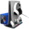 Koelstandaard CANYON CS-51 RGB voor PS5 slim zwart met dubbele controller-oplaadstation