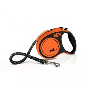 Flexi Xtreme sleepkabel 5 m, oranje/zwart, middel (tot 35 kg)