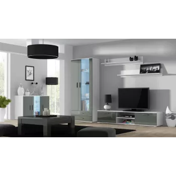 Cama Set van twee planken 125cm SOHO wit mat