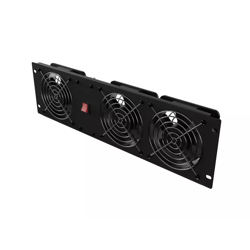 Ventilatiepaneel LANBERG AK-1506-B 19 inch met 3 ventilatoren 230V zwart