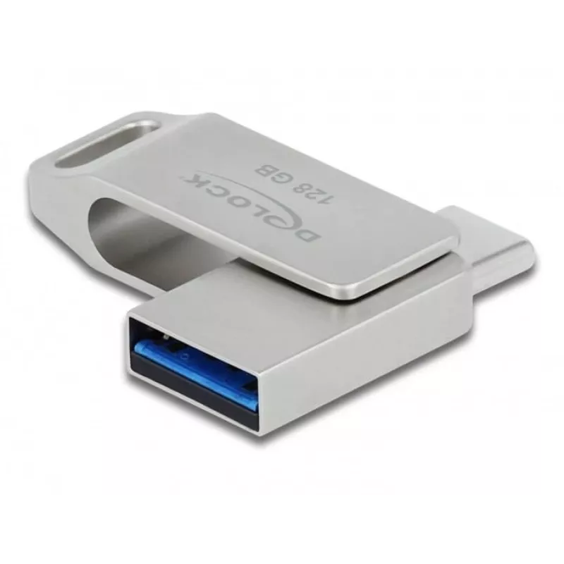 USB-flashstation DeLOCK 128 GB USB-C Type-A draaibaar model