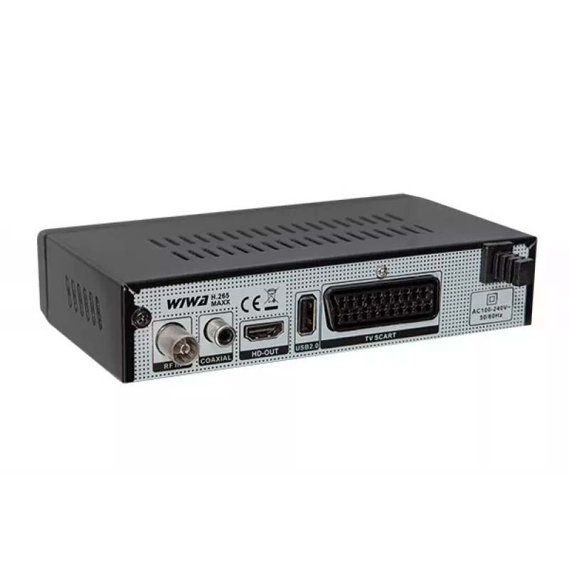 TV-receiver WIWA H.265 MAXX — DVB-T / DVB-T2 digitale tuner met H.265 (HEVC)-ondersteuning