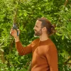 Takenschaar PremiumCut Pro - vers hout grijs/turkoois, bypass