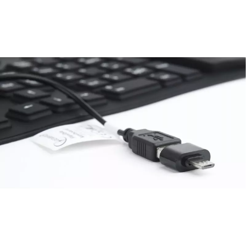 Siliconen toetsenbord USB+PS/2 zwart