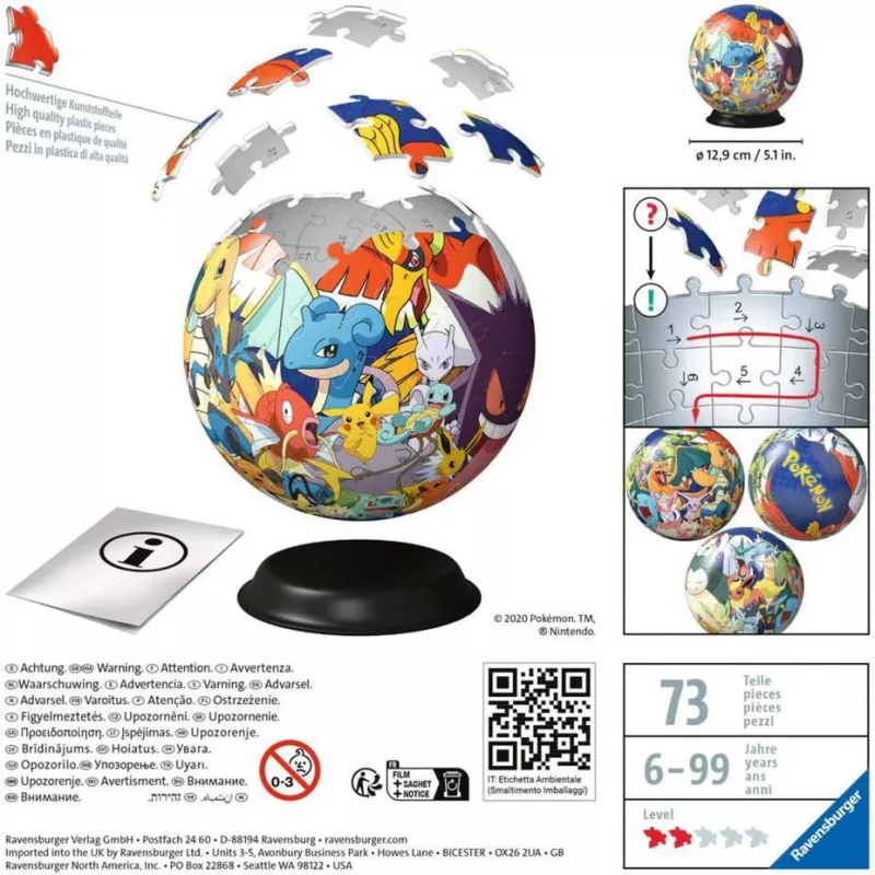 Ravensburger Pokémon 3D-puzzel 72 st. cartoons