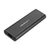 Qoltec 50312 M.2 NVMe SSD-behuizing, USB Type-C, zwart