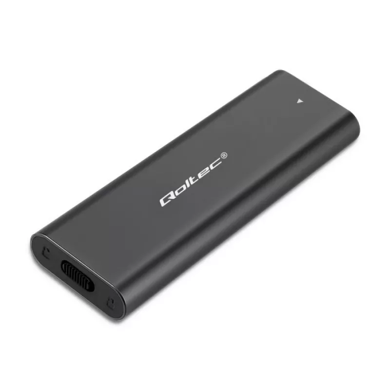 Qoltec 50312 M.2 NVMe SSD-behuizing, USB Type-C, zwart