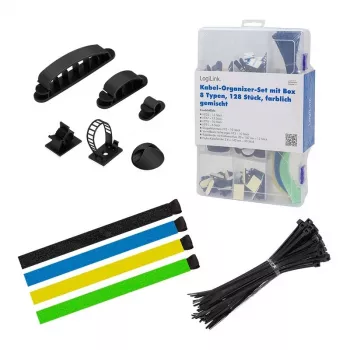 LogiLink kabelorganizer-set 128 stuks