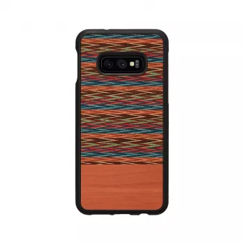 Smartphonehoesje man and wood voor Galaxy S10e — bruin ruitpatroon met zwarte rand