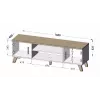 Cama TV-standaard LOTTA 160 2D2K wotan eiken/mat zwart