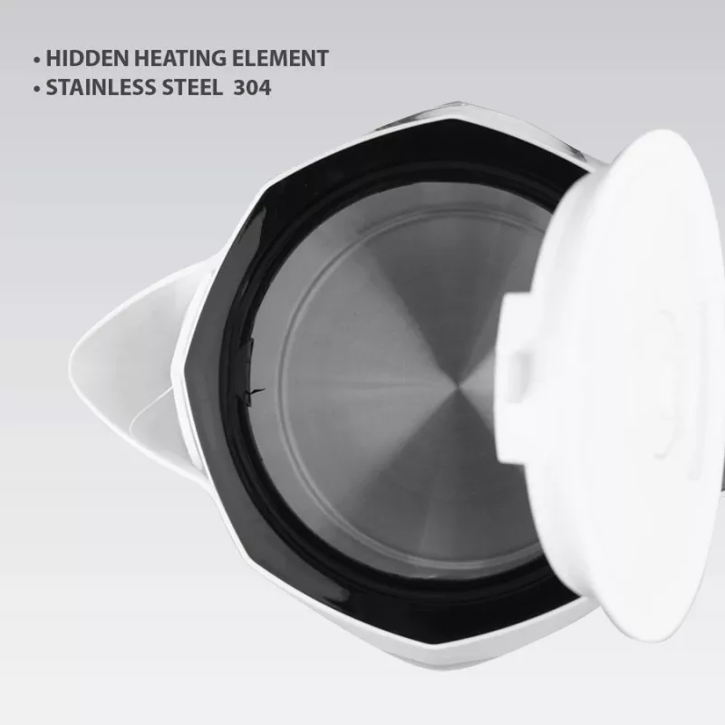 Elektrische waterkoker Maestro MR-058-WHITE 1,8 L, 2000 W, draadloos, uitneembaar filter