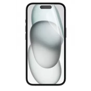 Heldere beeldschermbeschermfolie Mobilis 036310 voor iPhone 15 Pro – krasbestendig, stootvast